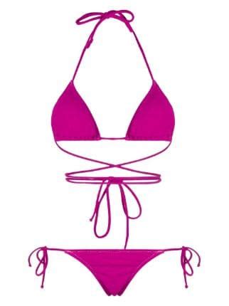 Reina Olga Miami Self Tie Bikini Set Farfetch