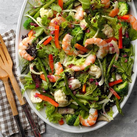 Green Salad With Shrimp And Wine Vinaigrette Recipe How To Make It