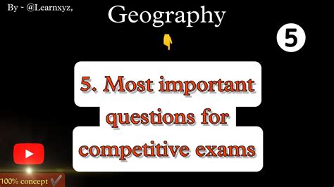 Geography Most Important Questions For Competitive Exams Learnxyz