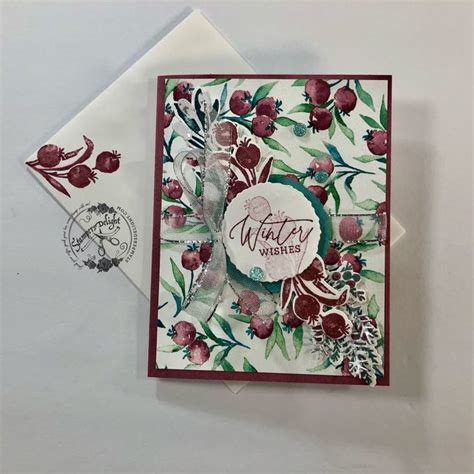 Stampersdelight Fun Fold Friday Fan Card With Winter Meadow Stamped