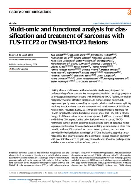 PDF Multi Omic And Functional Analysis For Classification And