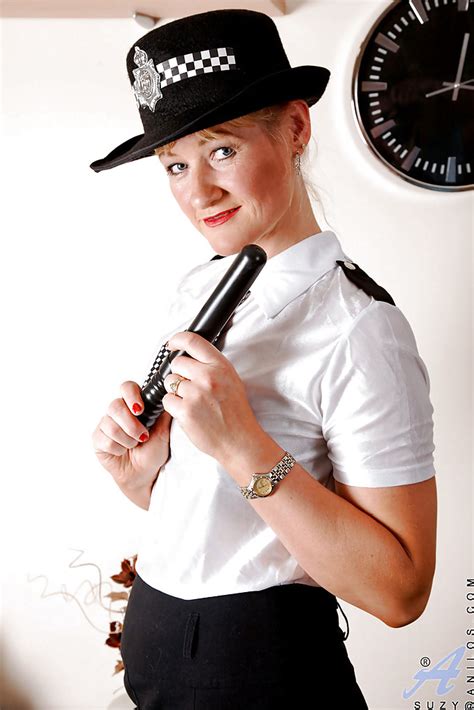 Mature Hottie In Police Uniform Exposing Sexy Melons And Heated Snatch Porn Pictures Xxx Photos