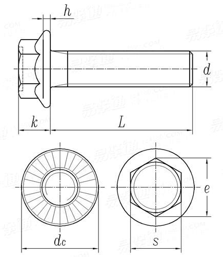 Q180 六角法兰面带齿螺栓产品展示温州市申南紧固件有限公司