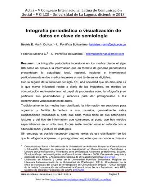 Infograf A Period Stica O Visualizaci N De Datos En Clave De Semiolog A