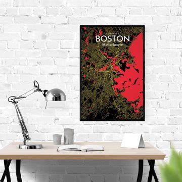 Boston City Map, Art Print, Wall Decor - OurPoster.com