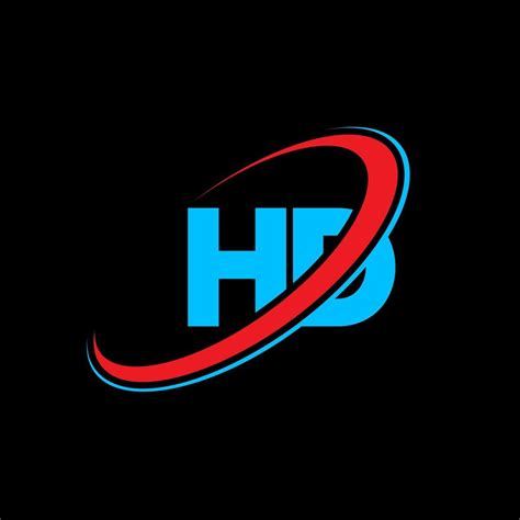 HD logo. HD design. Blue and red HD letter. HD letter logo design ...