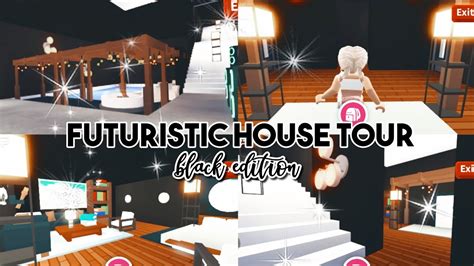 Roblox Futuristic House Tour In Adopt Me Black Edition Youtube