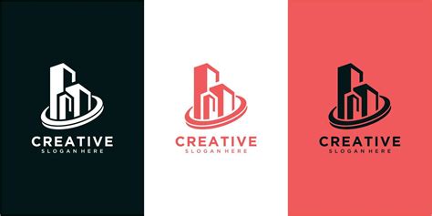 resumen de logotipo creativo para la empresa constructora diseño de