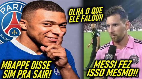 MBAPPÉ DISSE SIM pro CHELSEA A INCRÍVEL REAÇÃO de MESSI OLHA o