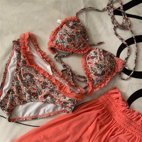 Pink Bikini Set Women S Fashion Swimwear Bikinis Swimsuits On Carousell