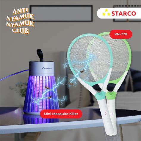 Jual Bundle Starco Raket Nyamuk Rechargeable Rn Mini Mosquito