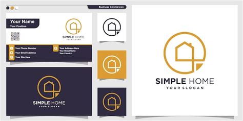 Premium Vector Simple Home Logo With Modern Line Art Style Premium Vector