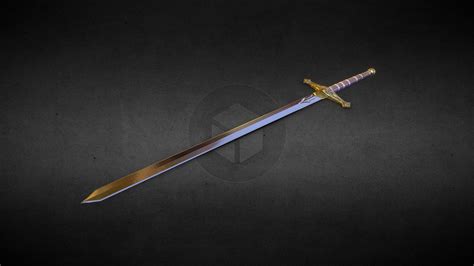 Stylized Paladin Sword Download Free 3d Model By Robert Hibbert