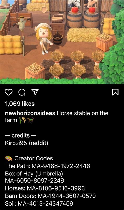 Horse Barn In 2024 Animal Crossing Barn Animals Horse Stables