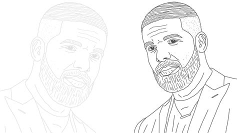 How To Draw Drake Very Easy Youtube