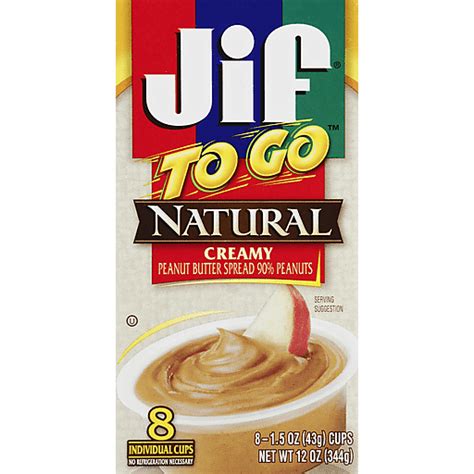 Jif Peanut Butter Spread Low Sodium Creamy 8 Ea Peanut Butter