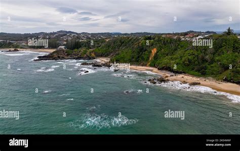 An Aerial View Of Flynns Beach In Port Macquarie Australia Stock Photo