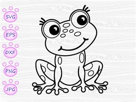 Cute Frog Svg Svg For Cricut And Silhouette Etsy