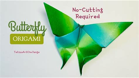 How To Make Origami Butterfly Easy No Cutting Required Youtube