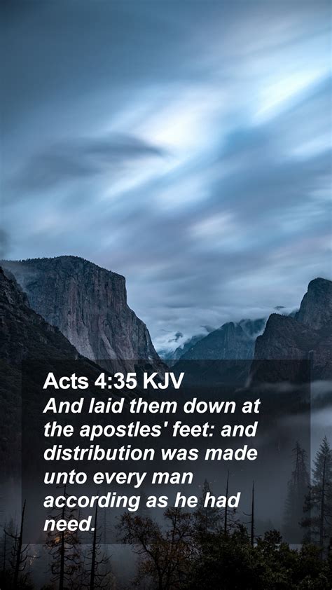 Acts 4 35 KJV Mobile Phone Wallpaper And Laid Them Down At The