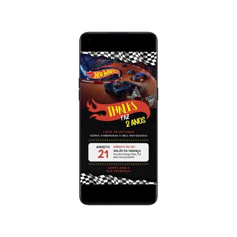 Convite Digital Hot Wheels Elo Produtos Especiais