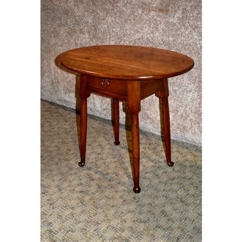 Vintage Oval Stickley Colonial Style Solid Cherry Side Table Chairish