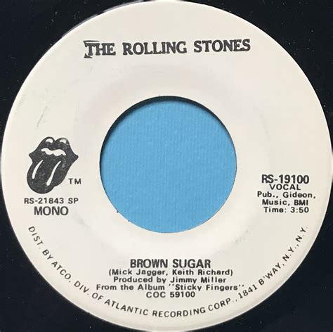 Nostalgipalatset ROLLING STONES Brown Sugar US PROMO 45 1971