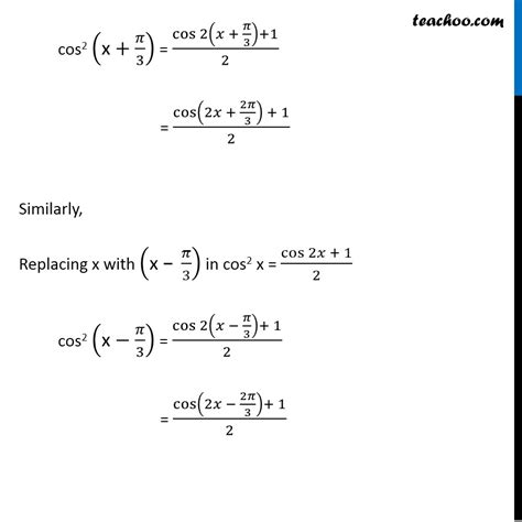 Example 29 Prove Cos2 X Cos2 X Pi 3 Cos2 X Pi 3