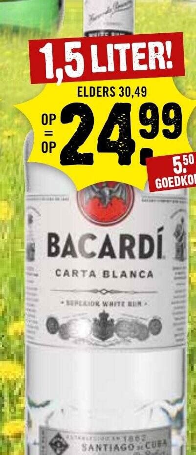 Bacardi Carta Blanca 1 5 Liter Aanbieding Bij Dirck 3