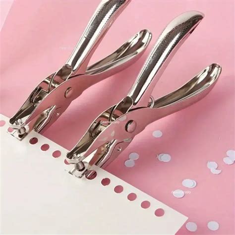 2pcs Single Hole Puncher Metal 6mm Pore Diameter Punch Pliers Hand Paper Scrapbooking Punches