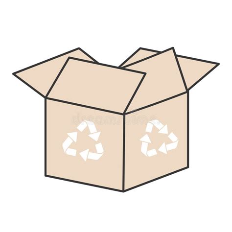 Figure Box Open With Recycle Symbol Icon Vector Illustraction Design