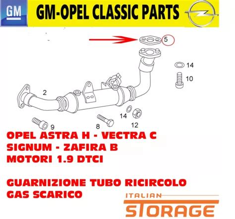 OPEL ASTRA H Vectra C Joint D Étanchéité Tuyau EGR Gaz Échappement