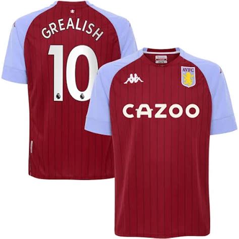 KAPPA ASTON VILLA 2020/21 GREALISH HOME JERSEY - Soccer Plus