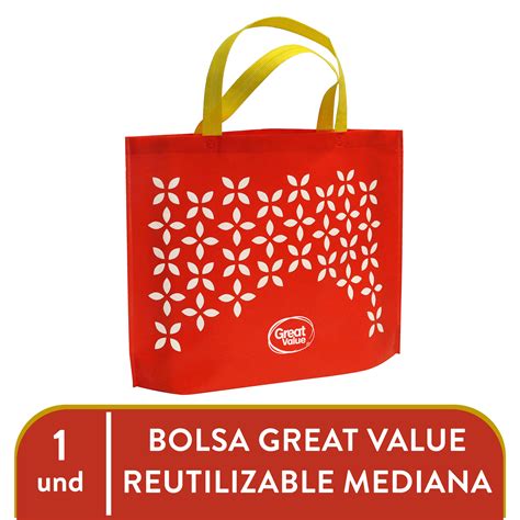 Comprar Bolsa Great Value Reutilizable Mediana Rojo Walmart Costa Rica