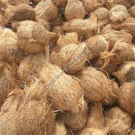 Brown Hard Organic Semi Husked Coconut For Pooja Medicines Shelf