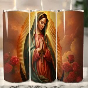 Virgen De Guadalupe Tumbler Wrap 20 Oz Sublimation Tumbler Etsy