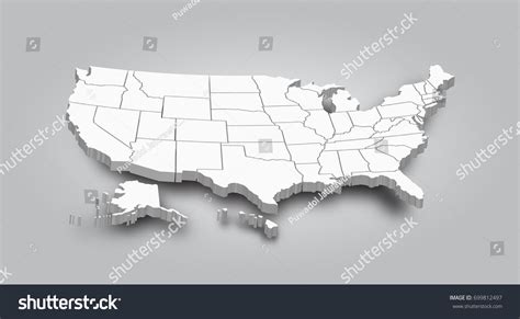 3d Map United State America Stock Vector (Royalty Free) 699812497 ...