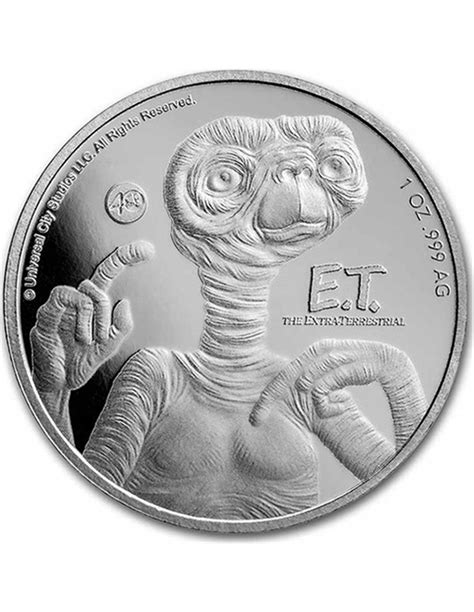 ET 40th Anniversary 1 Oz Silver Coin 2 Dollars Niger 2022