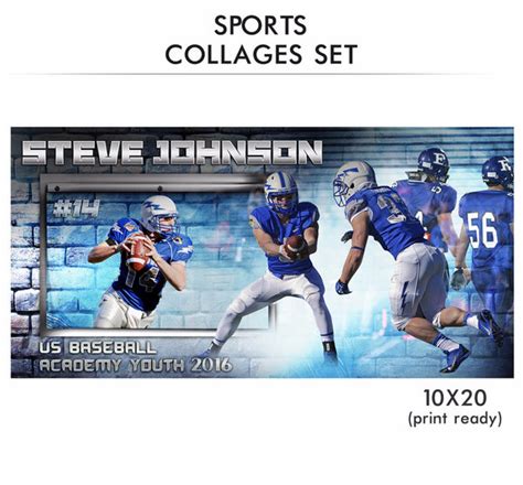 Steve - Sports Collage Photoshop Template