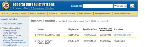 Fbop Inmate Lookup