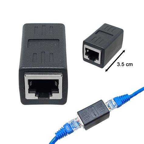 Emenda para Cabo de Rede Conecte 2 cabos RJ45 Cat 5 6 7 Entrada e Saída