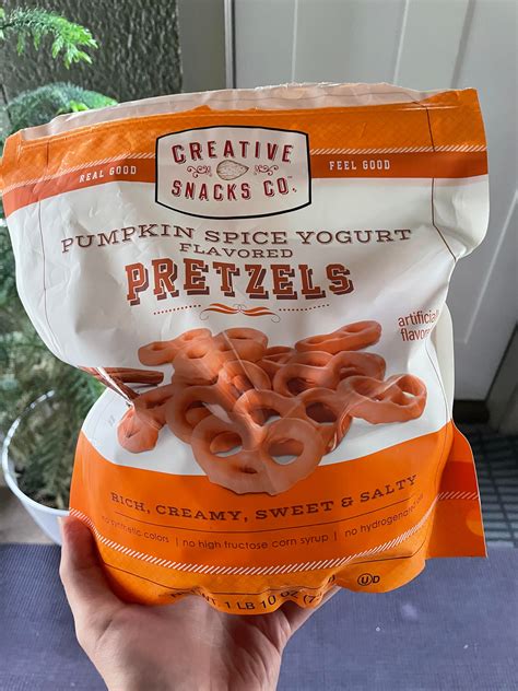 Review 8 10 Stars Pumpkin Pie Yogurt Pretzels By Creative Snacks Co R Costco