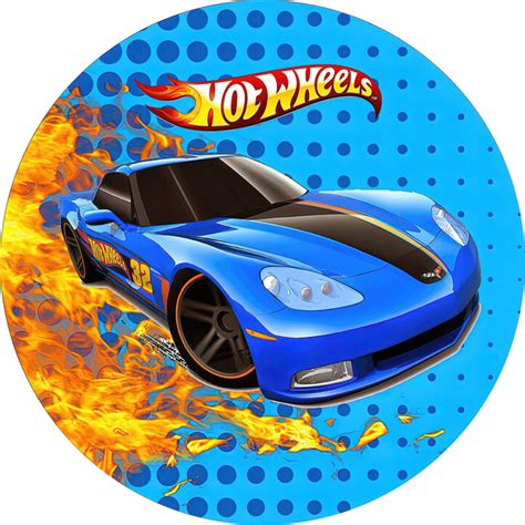 Painel Redondo Sublimado Hot Wheels Elo Produtos Especiais