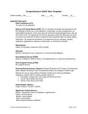 Prac Comprehensive Soap Note Template Final Docx