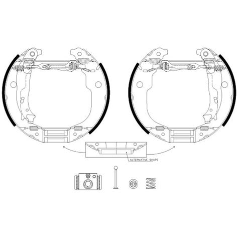 TEXTAR BREMSBACKEN SATZ 228mm RADBREMSZYLINDER NACHSTELLER Passend