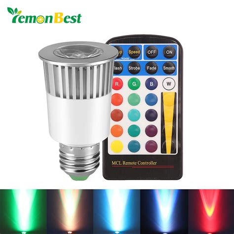 Aliexpress Buy 5W E27 RGB LED Bulb Lamp 220V Magic Spotlight 16