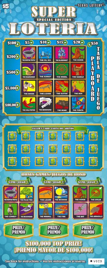 Special Edition Super Loteria 2432 Texas Lottery Scratch Off