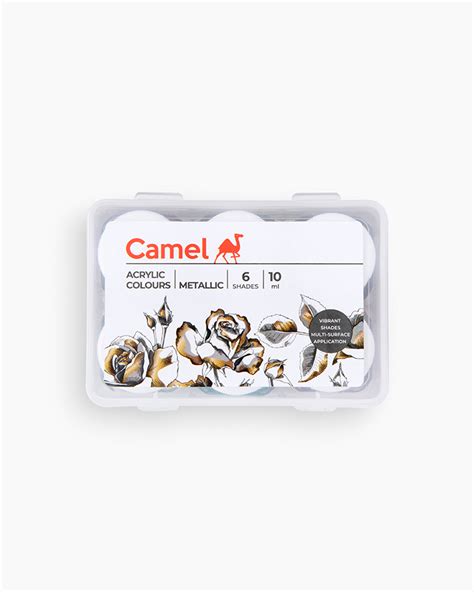 Buy Camel Acrylic Colours Assorted Pack Of Shades In Ml Metallic