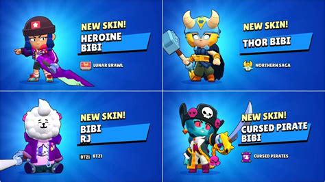 All Bibi Skins In Brawl Stars