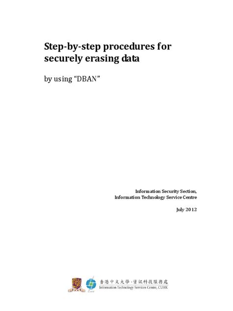 secure data erasure  dban guide